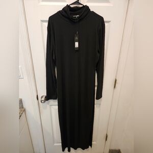 Fashion Nova Elegant Black Long Sleeve Dress